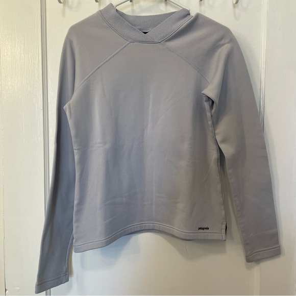 Patagonia Vintage Made In USA Capilene Fleece Long Sleeve V Neck Top - Picture 1 of 6